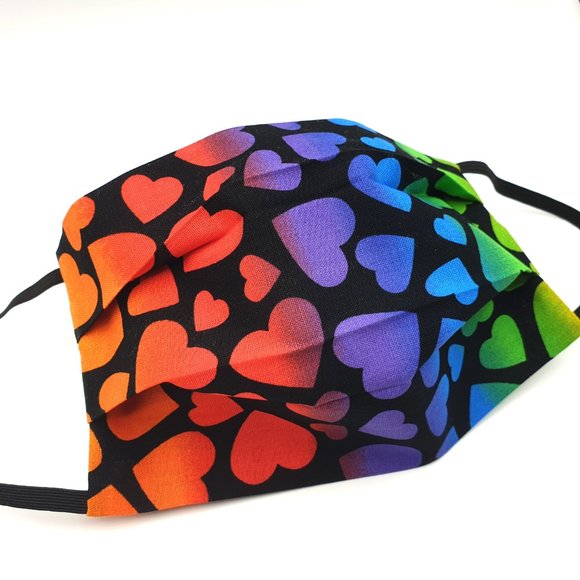 Hearts Scrunchy and Face Mask Matching Set - Picture 8 of 11